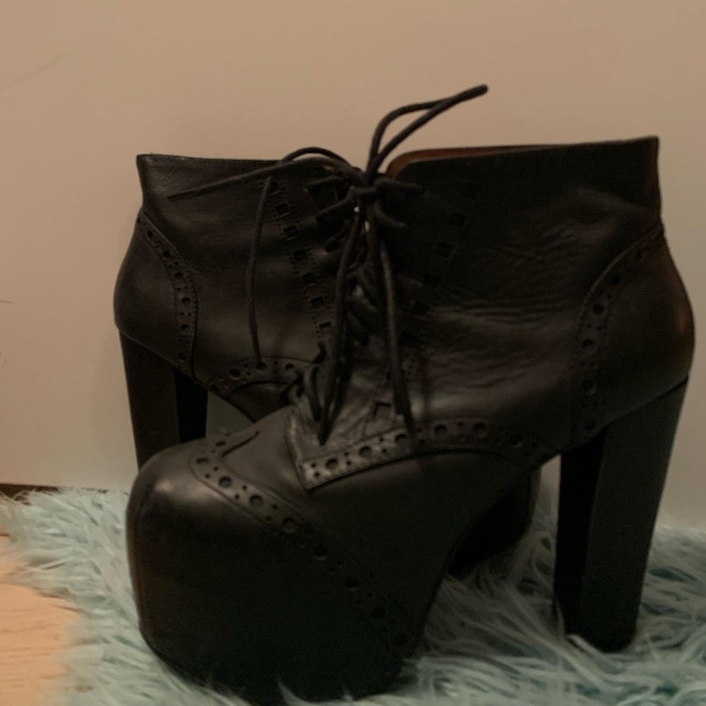 Jeffery Campbell Lolita Special Edition Lace Leather Heels